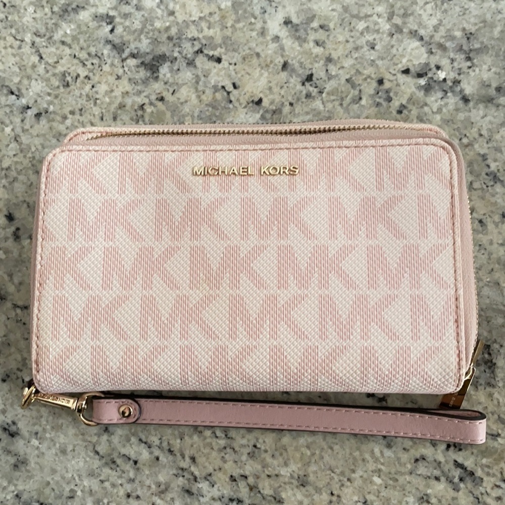 Large MK wristlet wallet.